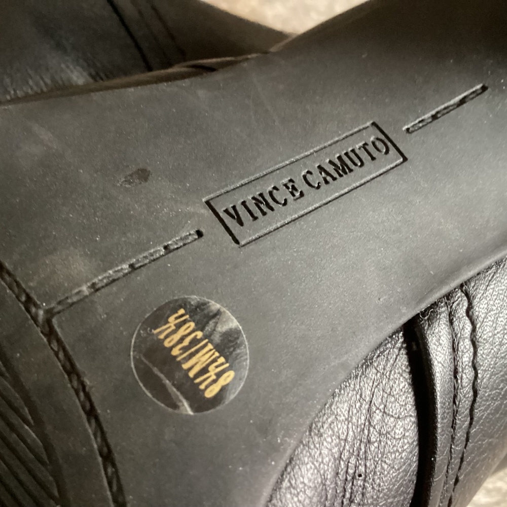 Vince Camuto Black Leather Heels - Picture 11 of 11